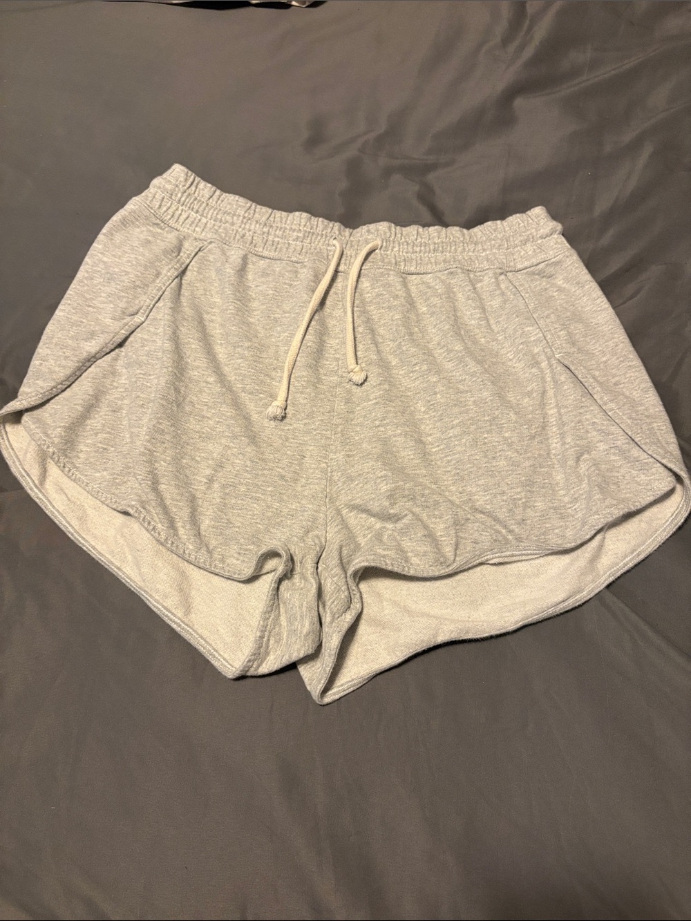 aerie Heather Gray Athletic Lounge Shorts with Drawstring